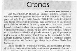 Una conferencia-tertulia  [artículo] Carlos René Ibacache