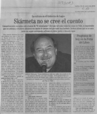 Skármeta no se cree el cuento  [artículo]