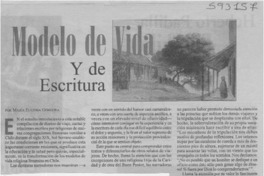 Modelo de vida y de escritura  [artículo] María Eugenia Góngora