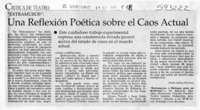 Una reflexión poética sobre el caos actual  [artículo] Pedro Labra Herrera
