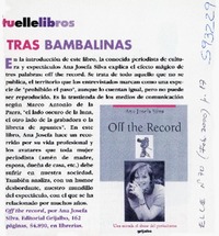 Tras bambalinas  [artículo]