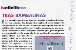 Tras bambalinas  [artículo]