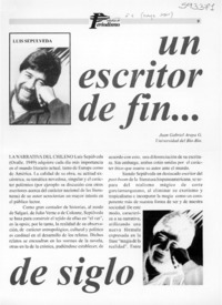 Un escritor de fin de siglo  [artículo] Juan Gabriel Araya G.