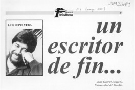 Un escritor de fin de siglo  [artículo] Juan Gabriel Araya G.