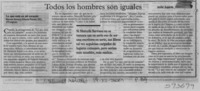 Todos los hombres son iguales  [artículo] Javier Aspurúa