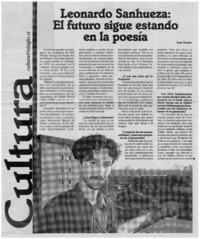 Leonardo Sanhueza, el futuro sigue estando en la poesía