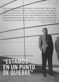 "Estamos en un punto de quiebre"  [artículo] Andrea Vial