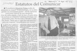 Estatutos del comunicar  [artículo]