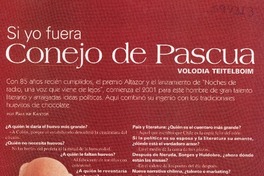 Si yo fuera Conejo de Pascua  [artículo]