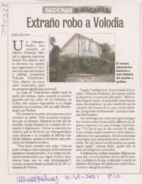 Extraño robo a Volodia  [artículo] Jimena Campos