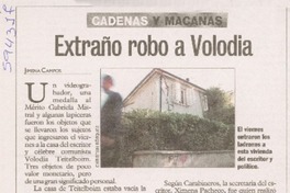 Extraño robo a Volodia  [artículo] Jimena Campos