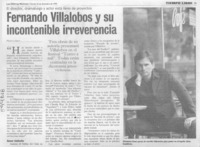 Fernando Villalobos y su incontenible irreverencia  [artículo] Marietta Santí