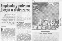 Empleada y patrona juegan a disfrazarse  [artículo] Marietta Santí