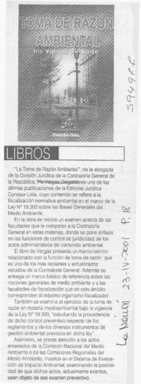Toma de razón ambiental  [artículo]
