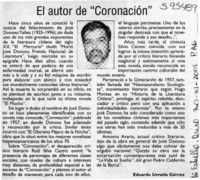El autor de "Coronación"  [artículo] Eduardo Urrutia Gómez