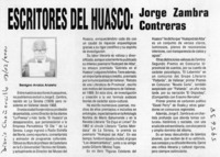 Escritores del Huasco, Jorge Zambra Contreras