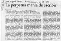 La perpetua manía de escribir  [artículo]