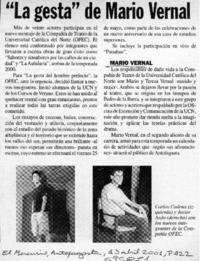 "La gesta" de Mario Vernal  [artículo]