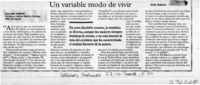 Un variable modo de vivir  [artículo] Javier Aspurúa