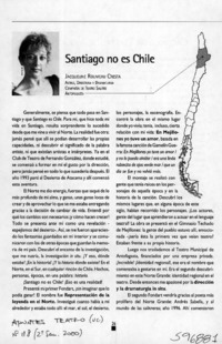 Santiago no es Chile  [artículo]
