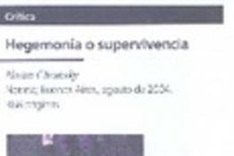 Hegemonía o supervivencia