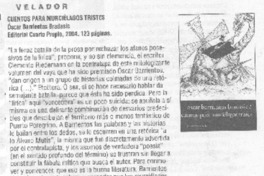 Cuentos para murciélagos tristes