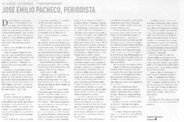 José Emilio Pacheco, periodista