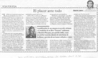 El placer ante todo