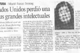 Estados Unidos perdió una de sus grandes intelectuales