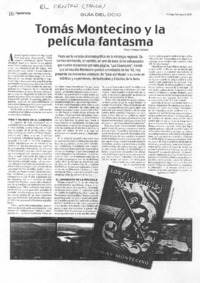 Tomás Montecino y la película fantasma