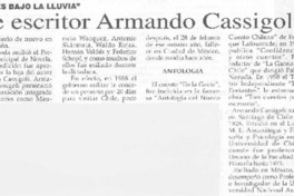 Reaparece escritor Armando Cassigoli