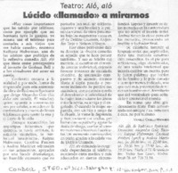 Lúcido "llamado" a mirarnos