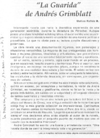 "La guarida" de Andrés Grimblatt