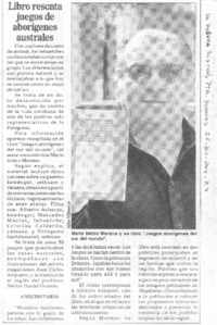 Libro rescata juegos de aborígenes australes
