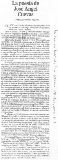 La poesía de José Ángel Cuevas