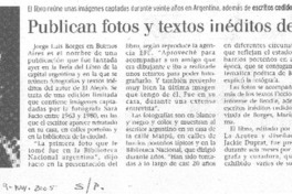Publican fotos y textos inéditos de Borges
