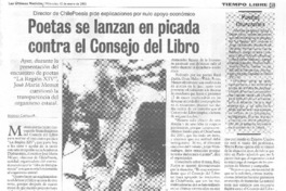 Poetas se lanzan en picada contra el Consejo del Libro