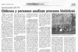 Chilenos y peruanos analizan procesos históricos