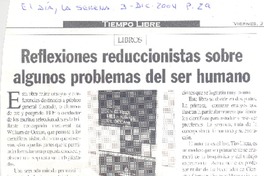 Reflexiones reduccionistas sobre algunos problemas del ser humano