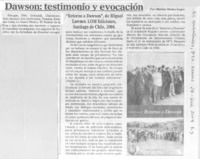 Dawson, testimonio y evocación