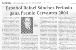 Español Rafael Sánchez Ferlosio gana Premio Cervantes 2004