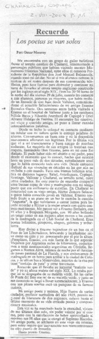 Los Poetas se van solos