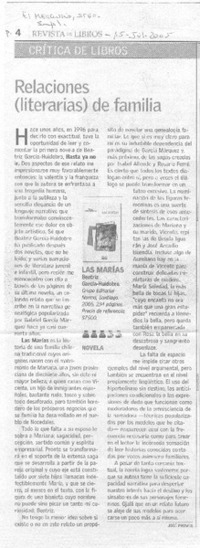 Relaciones (literarias) de familia.
