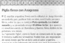 Piglia firma con Anagrama