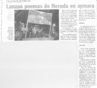 Lanzan poemas de Neruda en aymara