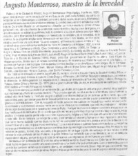Augusto Monterroso, maestro de brevedad