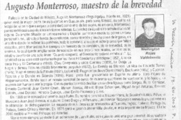 Augusto Monterroso, maestro de brevedad