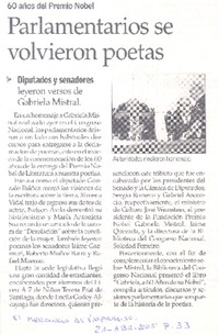 Parlamentarios se volvieron poetas