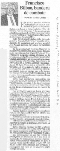 Francisco Bilbao, bandera de combate