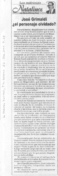 José Grimaldi ¿el personaje olvidado?